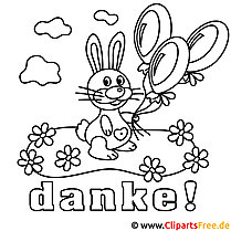 Rabbit funny coloring page