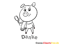 Free thank you card piglets to print out and color in