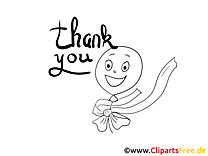 Balloon Thank You coloring page to print