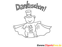 Free Printable Magician Bear Coloring Pages