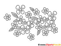 Images à colorier pour les enfants à imprimer avec des fleurs