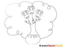Coloring pictures for little children with flowers