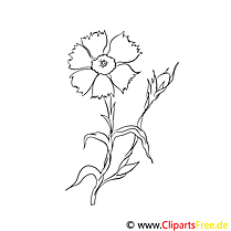 Flower cyan coloring page