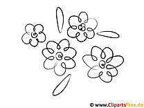 Çiçeklerle basit boyama sayfaları