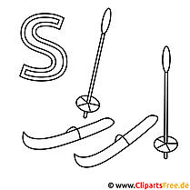 Ski Coloring picture - Abc pictures for coloring