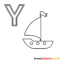 Yacht coloring page - ABC pictures