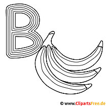 Bananer - målarbilder för färgläggning