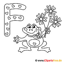 Frog - Coloring letters