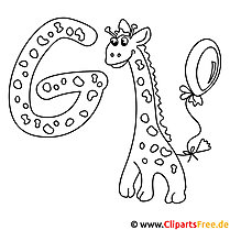 Giraffe - Buchstaben lernen Arbeitsblaetter