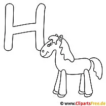 Horse - Buchstaben Vorlagen