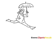 Regenschirm Ausmalbilder gratis