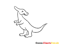 Ausmalbild für Kinder Dinosaurier