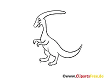 Ausmalbilder für Kinder mit Dinosaurier
