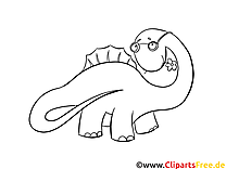 Cartoondinosaurier - Wandschablonen zum Ausdrucken