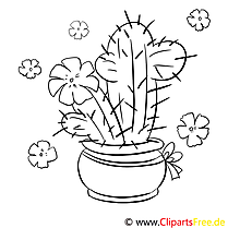 Cactus Coloring Page free
