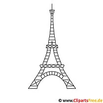 Dibujo de Torre Eiffel para colorear