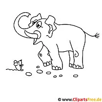 Elefant Bild zum Ausmalen