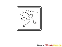 Star icon coloring picture
