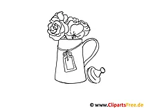 Vase mit Blumenstrauss