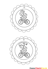 Auszeichnung Medaille Vorlage Fahrradfahren