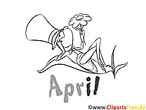 April - Months of the Year Coloring Pages