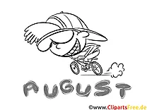 August - Months of the Year Coloring Pages