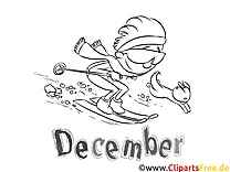 December - Months of the Year Coloring Pages