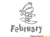 February - Months of the Year Coloring Pages