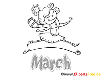 March - Months of the Year Coloring Pages