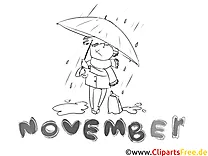 November - Months of the Year Coloring Pages