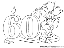 60 Jahre Geburtstag Ausmalbild kostenlos