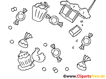 Candy Free Coloring Pages