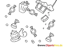 Candy Free Coloring Pages
