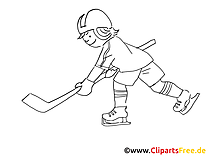 Hockey Malvorlage Winter-Sport