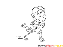 Coloriage de hockey sur glace