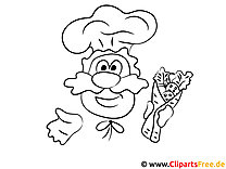 Coloring picture chef