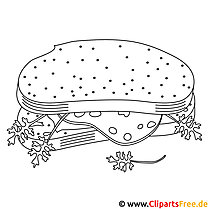Bread template for coloring