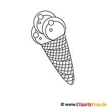 Image de crème glacée à colorier
