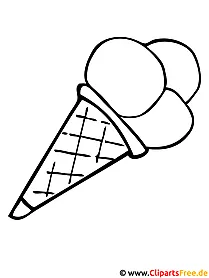 Dibujo de helado para colorear - Dibujos de comida para colorear