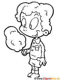Food Coloring Pages - Cotton Candy Coloring Page