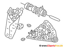 Fast food coloring pages, pictures, coloring pages, templates