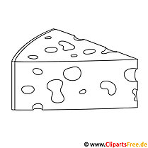 Image de fromage à colorier