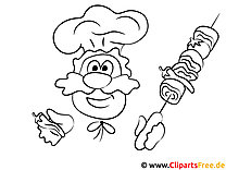 Coloring page chef