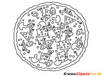 Pizza coloring page, picture, coloring picture