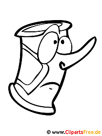Desenho de lata de cerveja de desenho animado para colorir grátis
