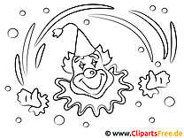 Print out clown coloring pages