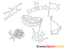Carnival coloring pages for free