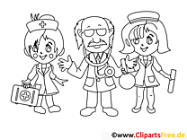 Doctor Nurse Costumes - Carnival Coloring Pages