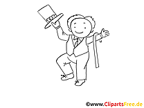 Man in a suit coloring page Mardi Gras