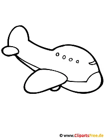 Handicrafts for children - Airplane template for coloring